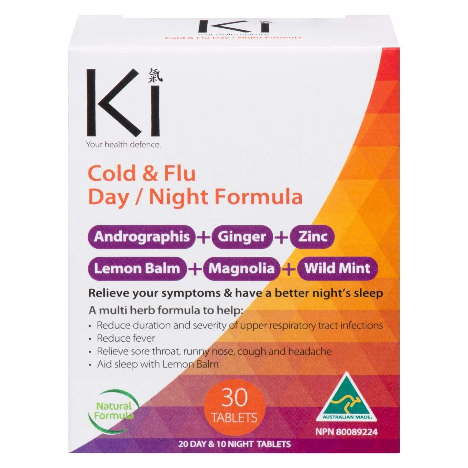 Ki Cold and Flu Day/ Night Formula 30 Tablets
