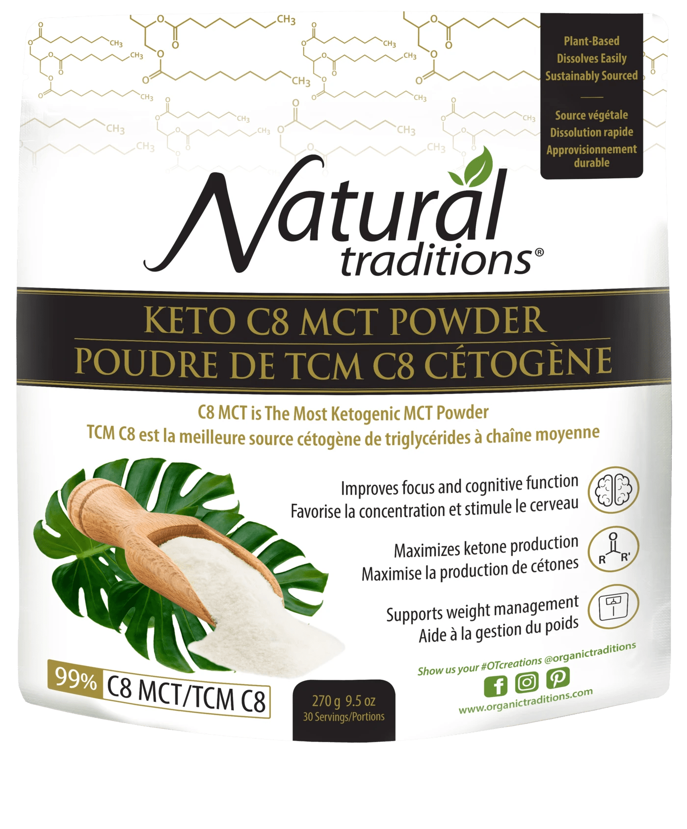 Natural Traditions Keto C8 MCT Powder