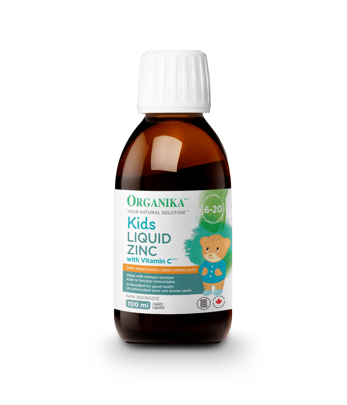 Organika Kids Liquid Zinc with Vitamin C Sweet Orange