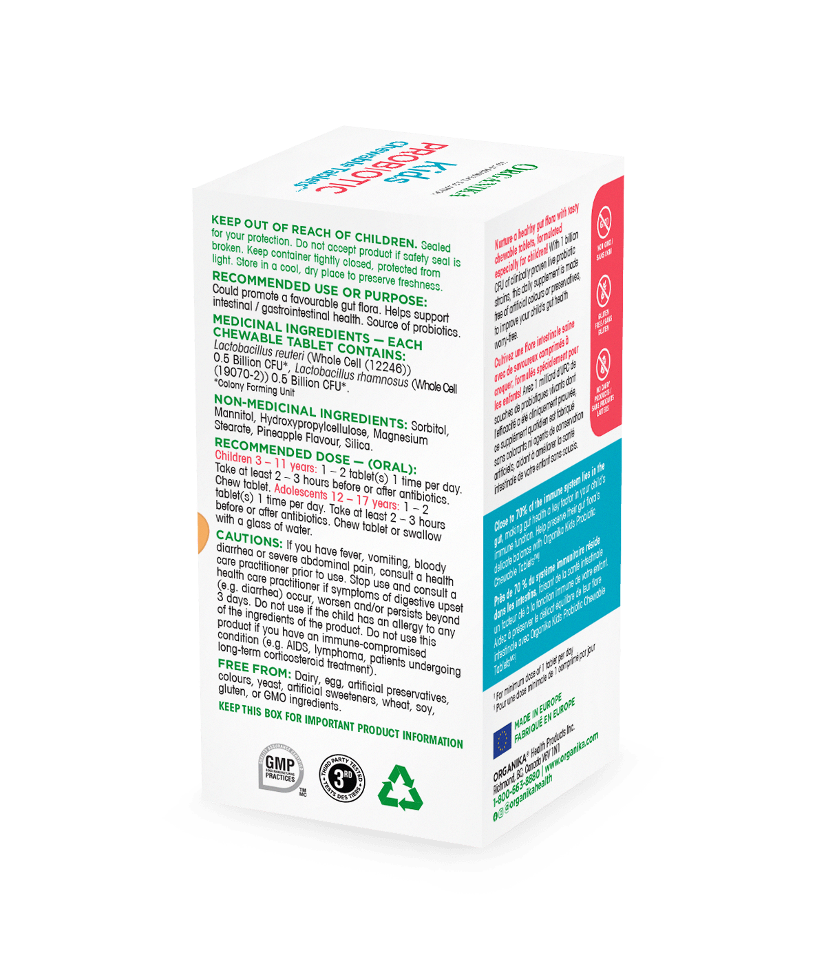 Organika Kids Probiotic Chewable Tablets