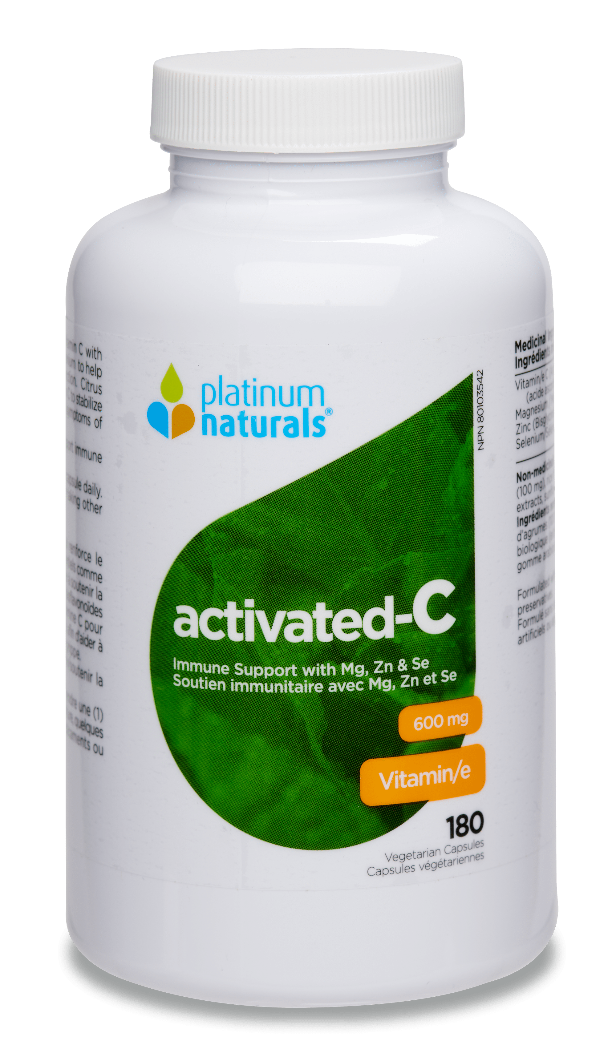 Platinum Naturals Activated-C 600mg