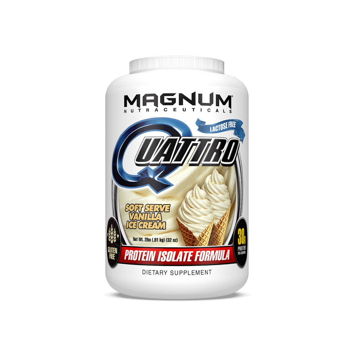 Magnum Nutraceuticals Quattro Soft Serve Vanilla Ice Cream 2 lb