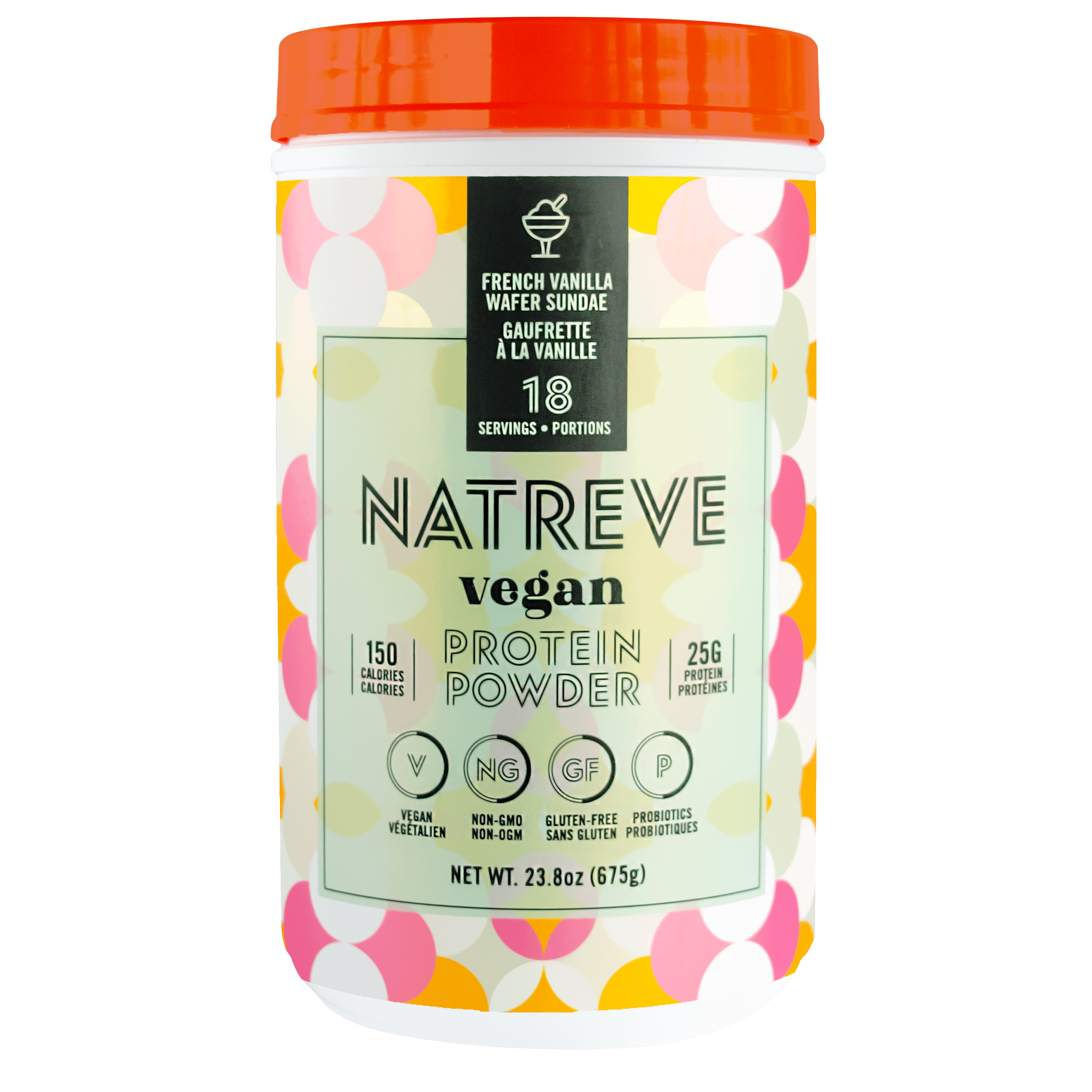 Natreve Vegan Protein French Vanilla Wafer Sundae 675 g