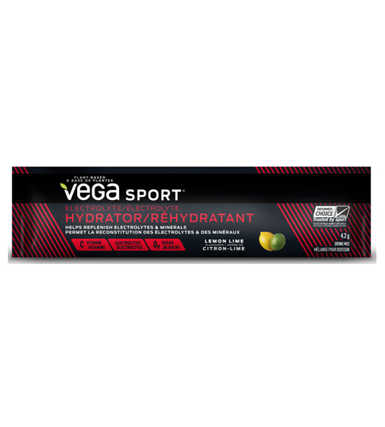 Vega Sport, Electrolyte Hydrator, Lemon Lime, 126g (Box of 30 x 4.2g)