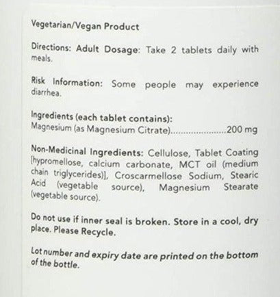 NOW, Magnesium Citrate, 200mg, 100 Tablets