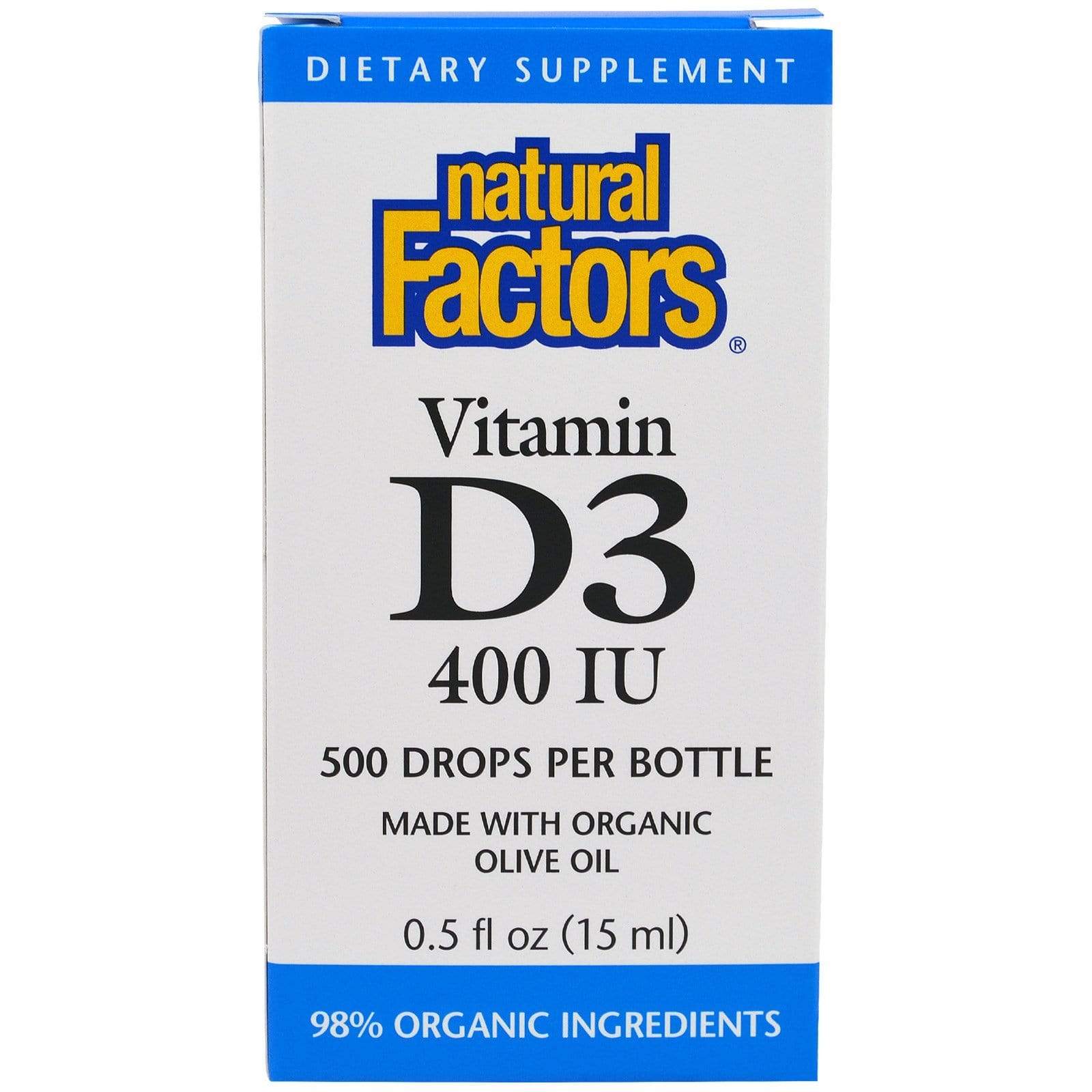 Natural Factors Vitamin D3 Drops for Kids, 15mL