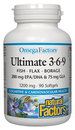 Natural Factors Ultimate 3-6-9 1200 mg 90 Softgels