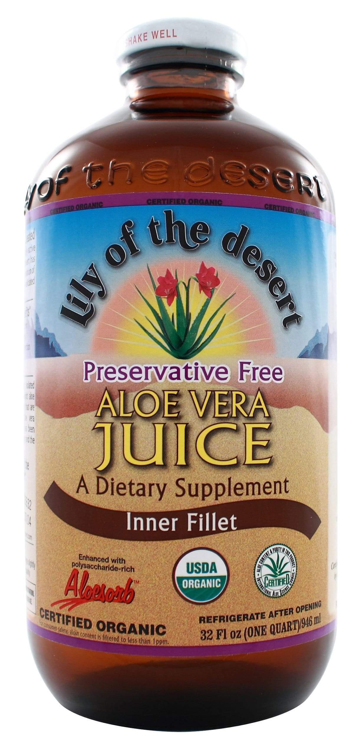 Lily of the Desert, Aloe Vera Juice, Inner Fillet, 946mL (32 fl oz)