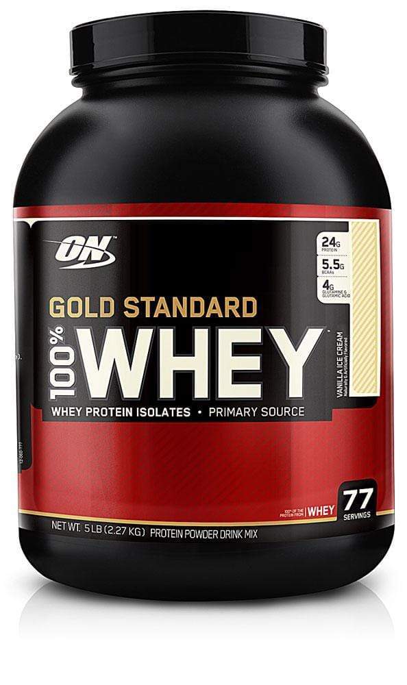 Optimum Nutrition, Gold Standard 100% Whey, Vanilla Ice Cream, 2.27 kg (5 lbs)