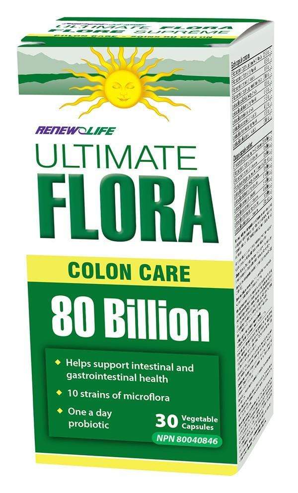 Renew Life Ultimate Flora Colon Care 80 Billion 30 Veg-Cap