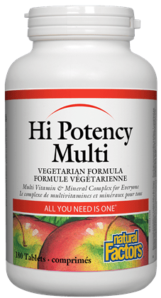 Natural Factors Hi Potency Multi Vegetarian Formula 180 Capsules