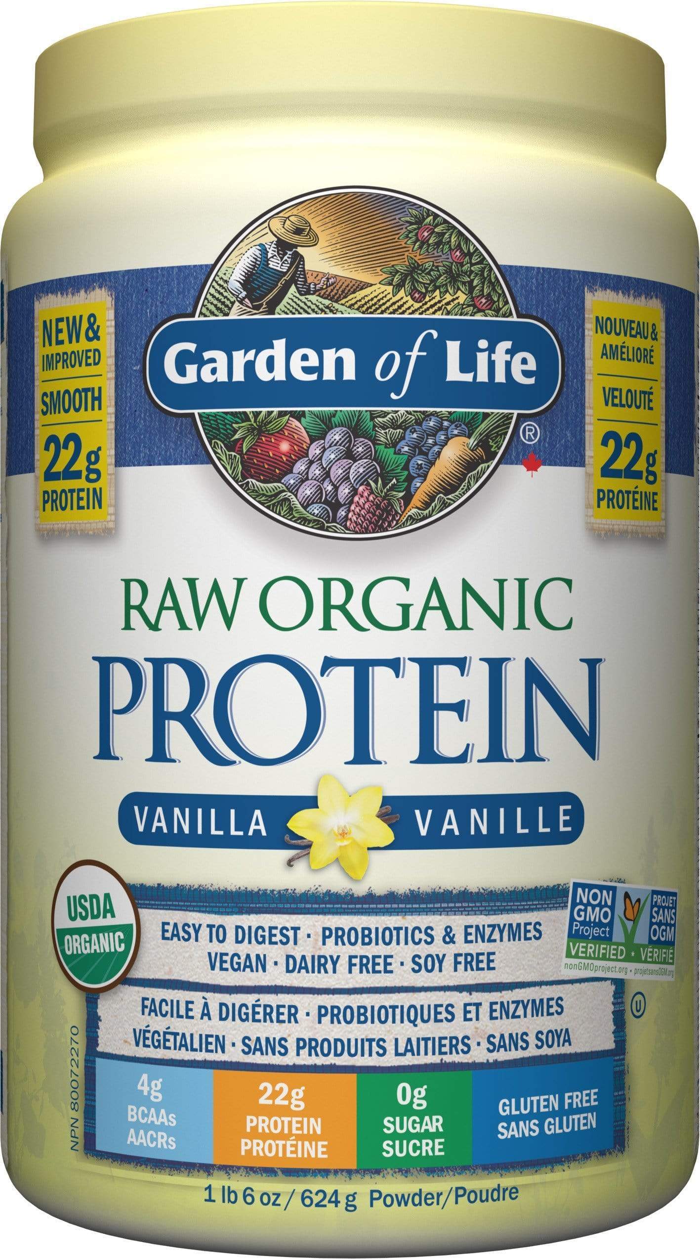Garden of Life Raw Organic Protein Vanilla 620 g