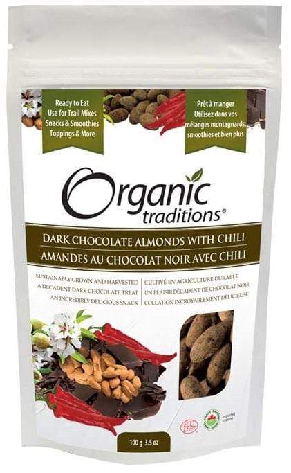 Organic Traditions Dark Chocolate Almonds with Chili