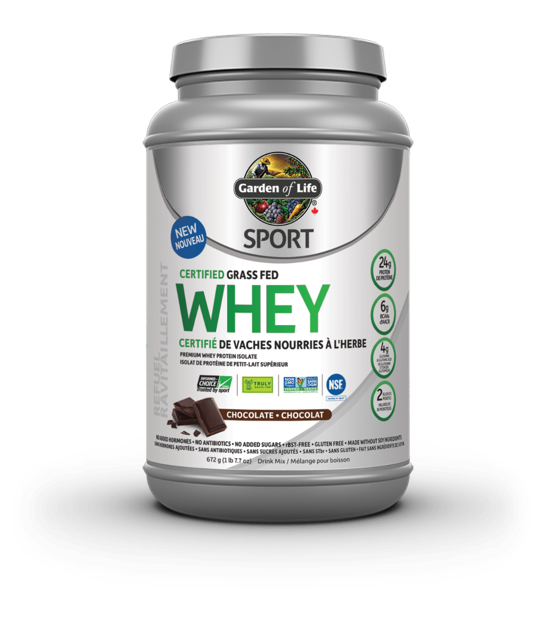 Garden of Life Sport Certified Grass Fed Whey Chocolate 672 g