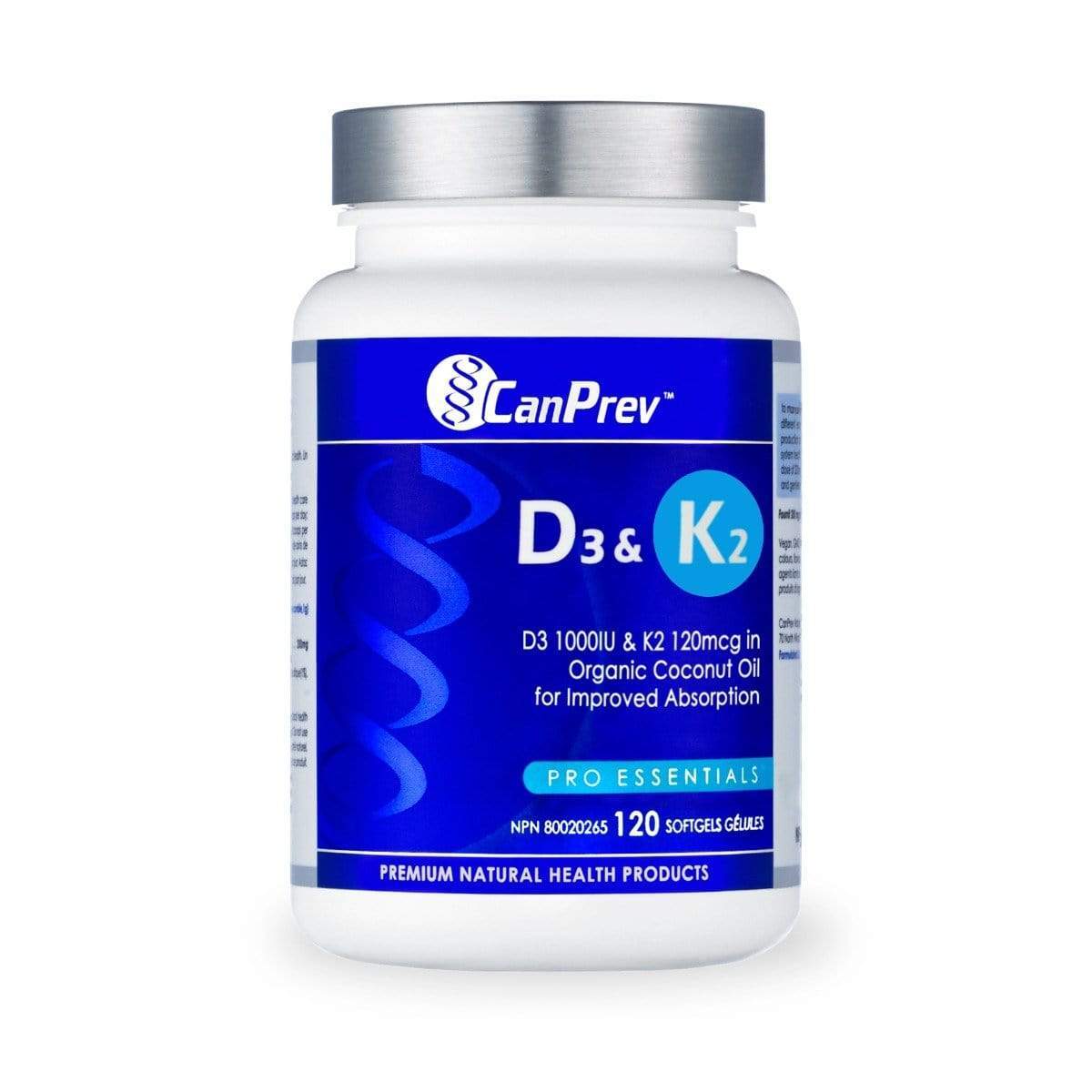 Canprev D3 & K2 120 Softgels