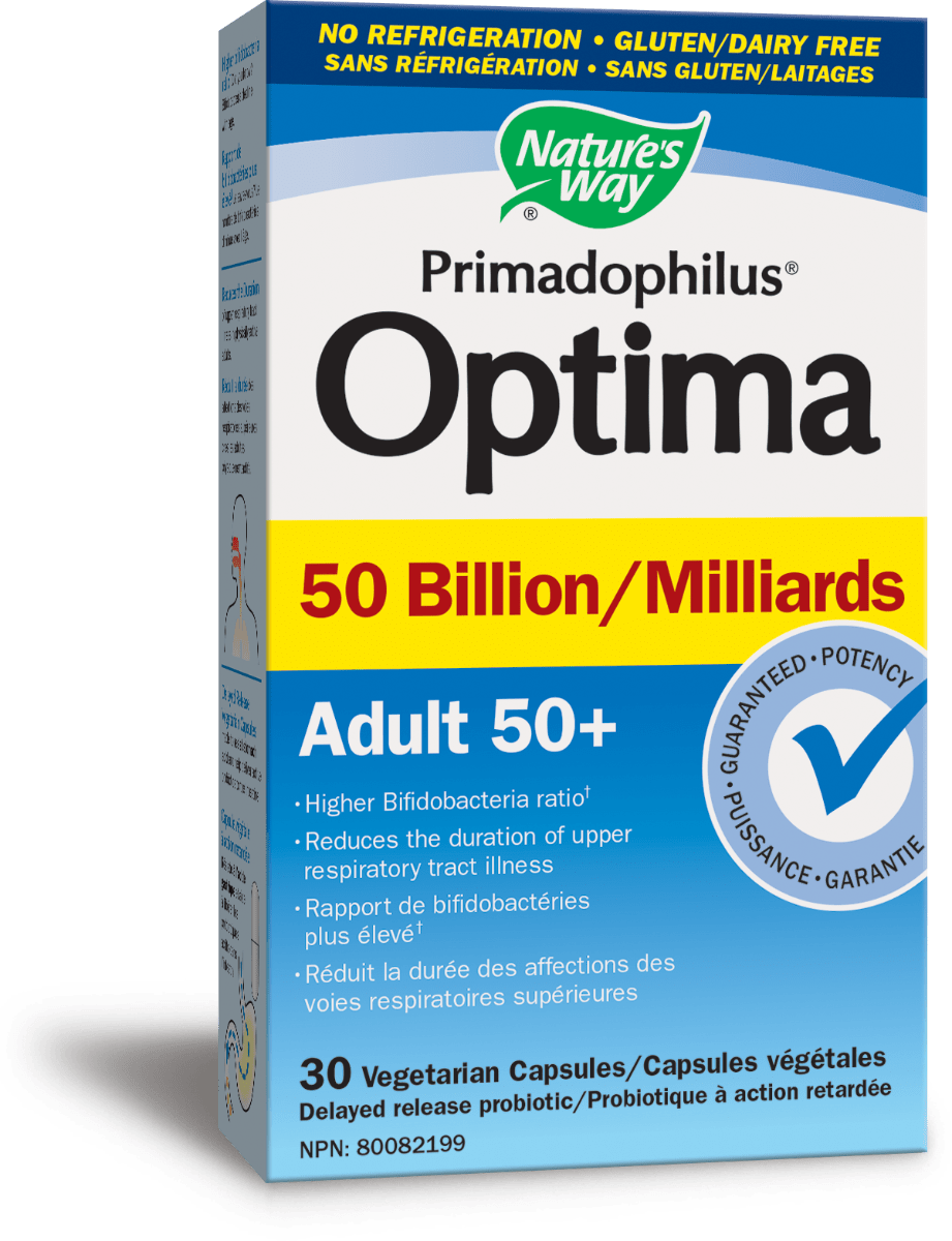 Nature's Way Primadophilus Optima 50 Billion Adult 50+ - No Refrigeration Required