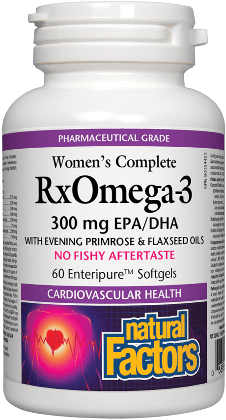 Natural Factors Women's Complete RxOmega-3 Factors, 60 Softgels