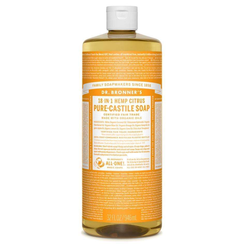 Dr. Bronner's, Pure-Castile Liquid Soap, Citrus Orange, 946mL