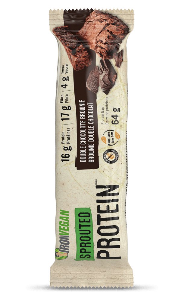 Iron Vegan Sprouted Protein Bar Double Chocolate Brownie
