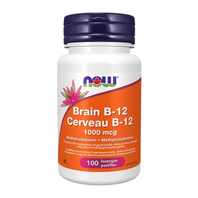 NOW, Brain B-12, 1000mcg ,100 Lozenges
