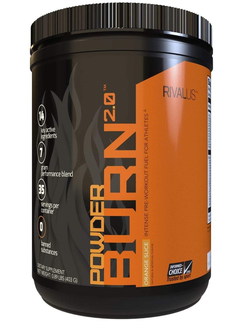 Rivalus Powder Burn Orange Pre-Workout