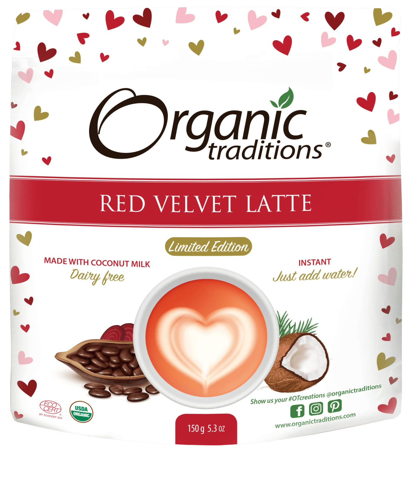 Organic Traditions Red Velvet Latte 150 g