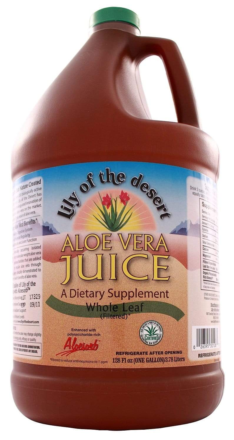 Lily Of The Desert Aloe Vera Juice Whole Leaf 128oz/3.8L