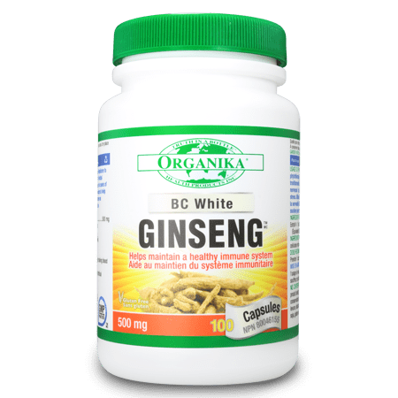 Organika GINSENG - BC WHITE (Panax Ginseng) 500MG 100 Capsules