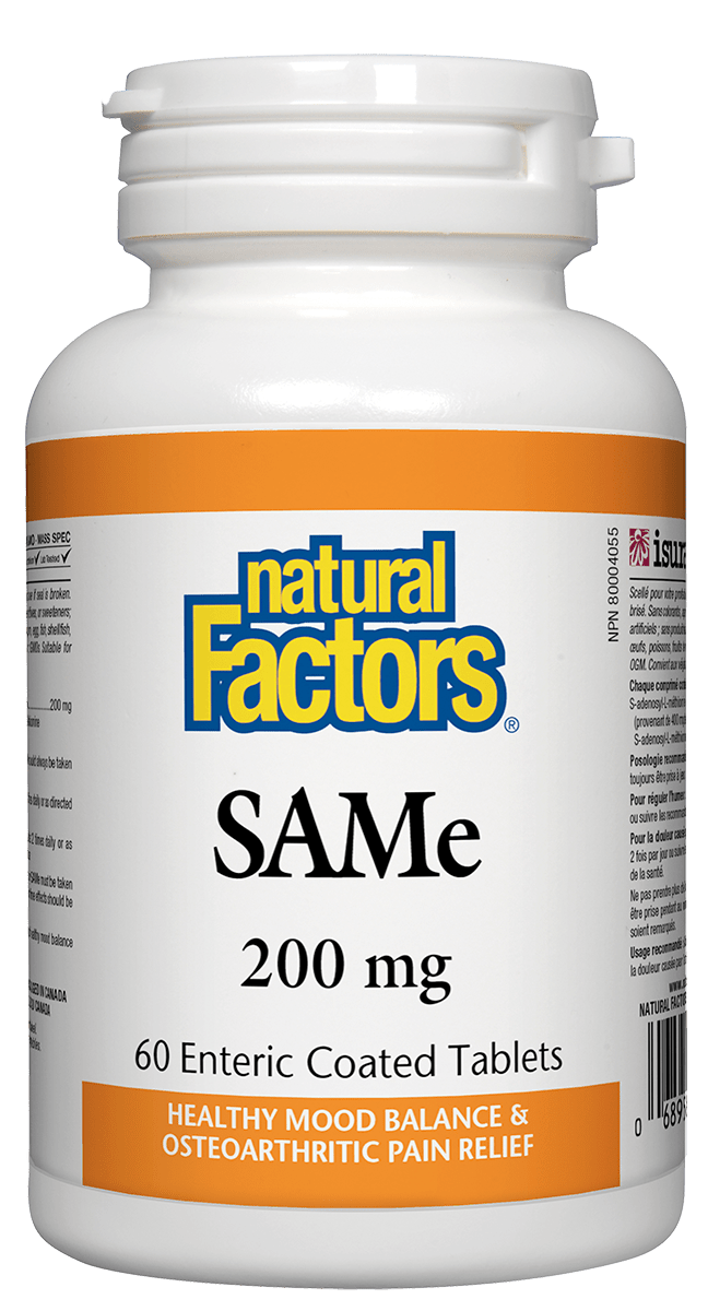 Natural Factors SAMe 200 mg 60 Tablets