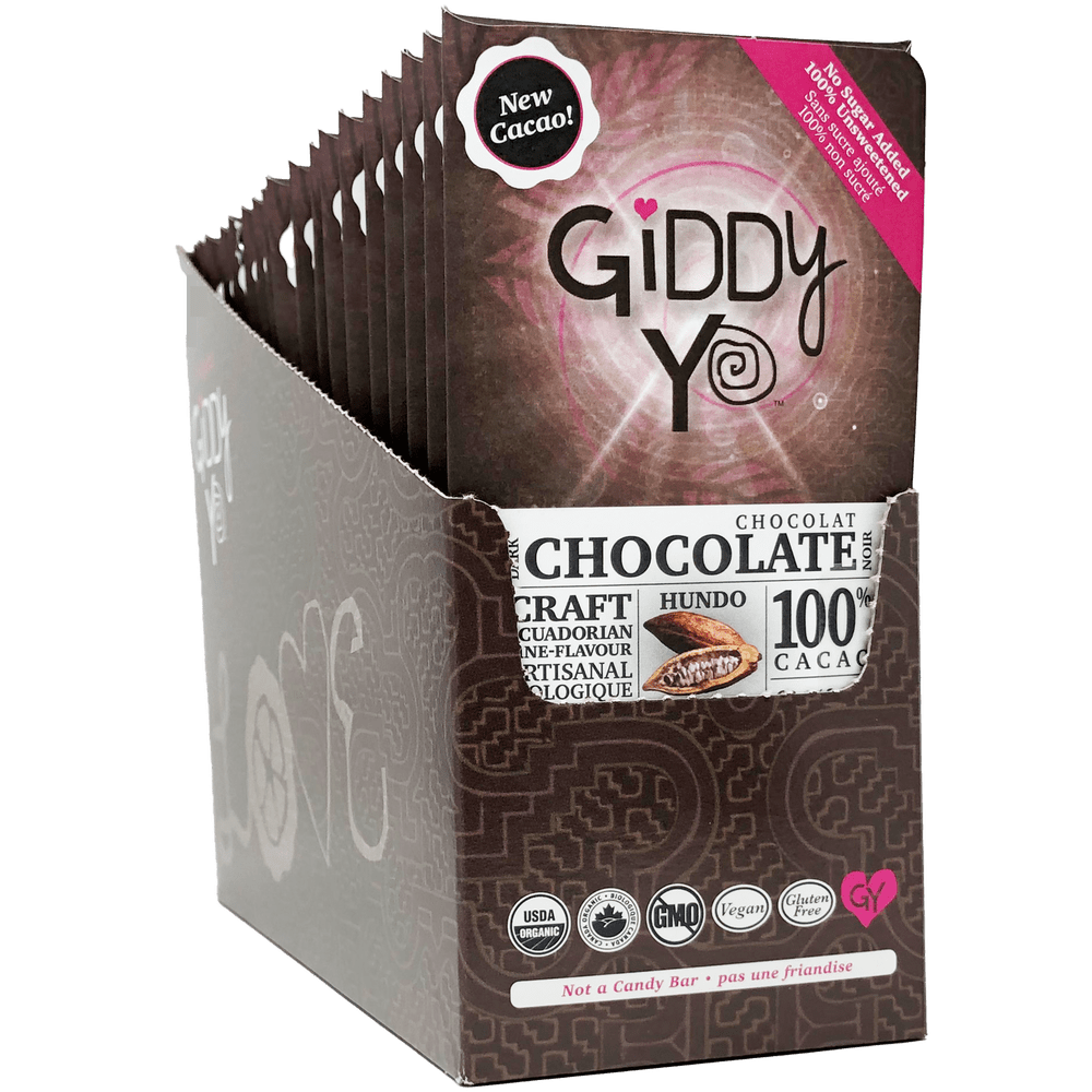 Bridgitte's Giddy Yo Hundo 100% Dark Chocolate Bars