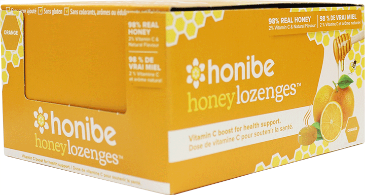Honibe, Honey Lozenges, Vitamin C boost, Orange