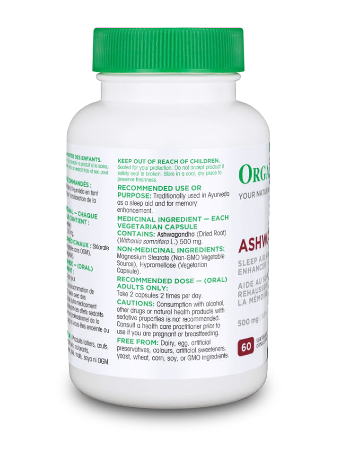 Organika Ashwagandha Sleep Aid 500MG