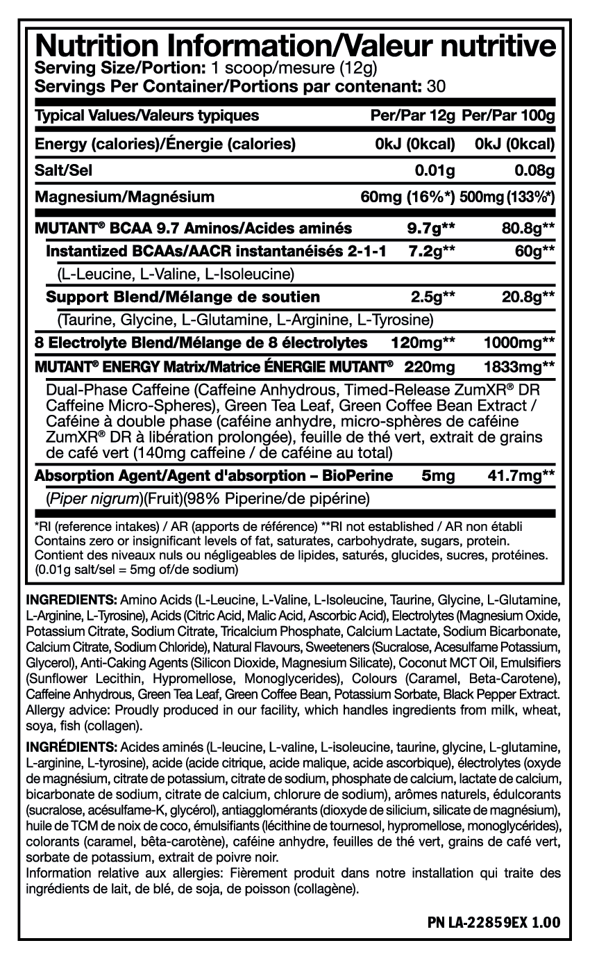 Mutant BCAA 9.7, Sweet Iced Tea, 348 g