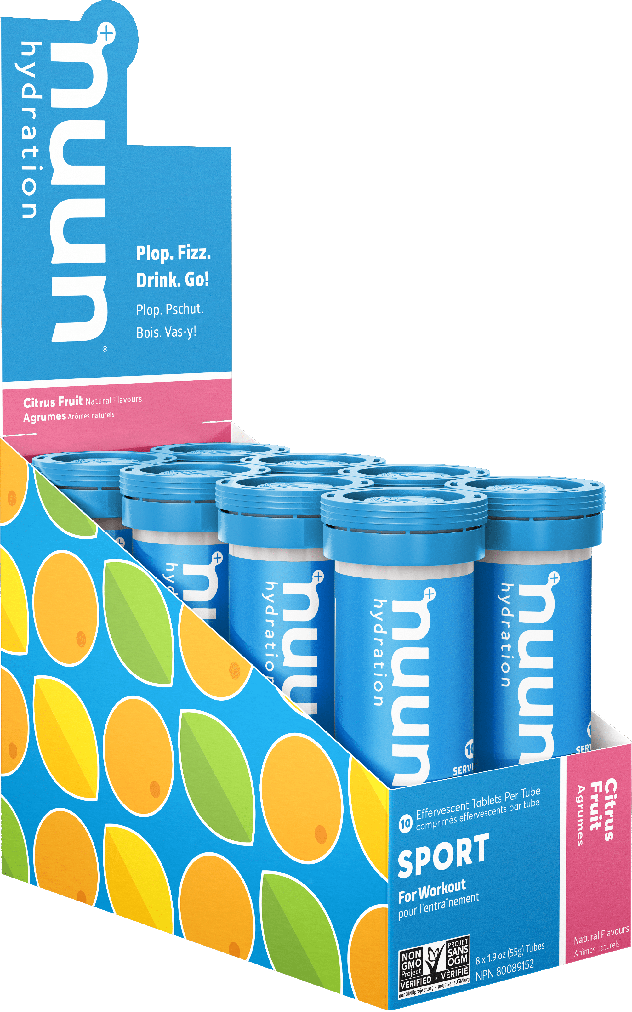 Nuun SPORT Citrus Fruit | 8 Tubes x 10 Tablets