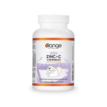 Orange Naturals Kids Zinc + C Chewables Delicious Orange Tablets