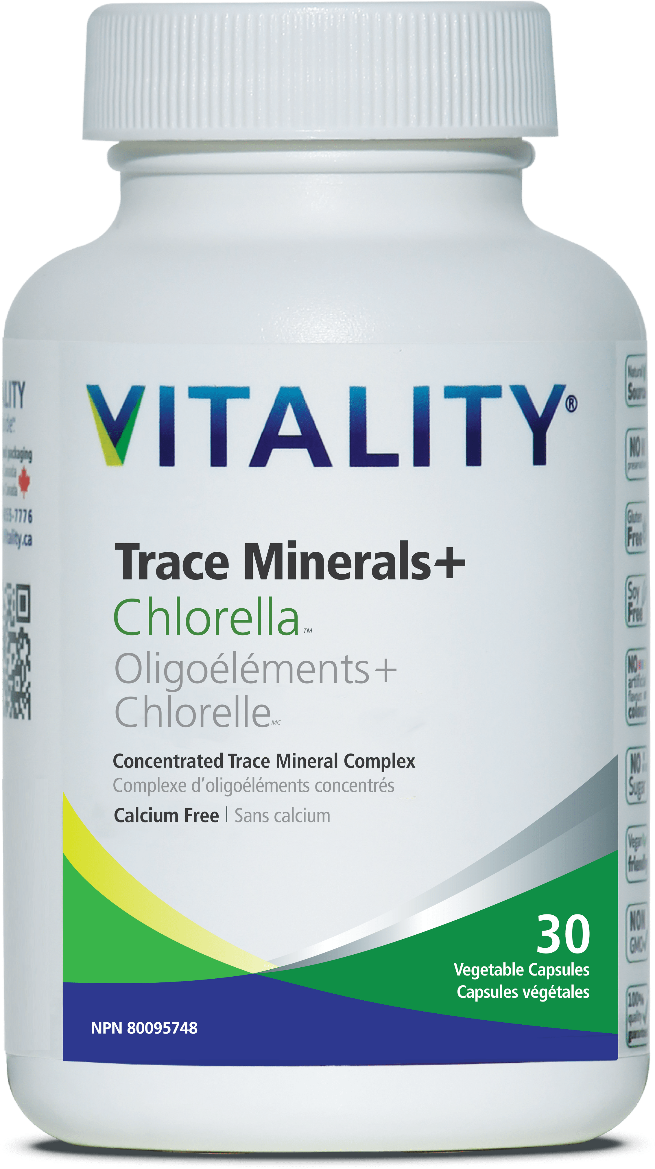 Vitality Trace Minerals + Organic Chlorella 30 Capsules