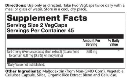 Solaray, Tart Cherry Fruit Extract, 425mg, 90 V-Caps