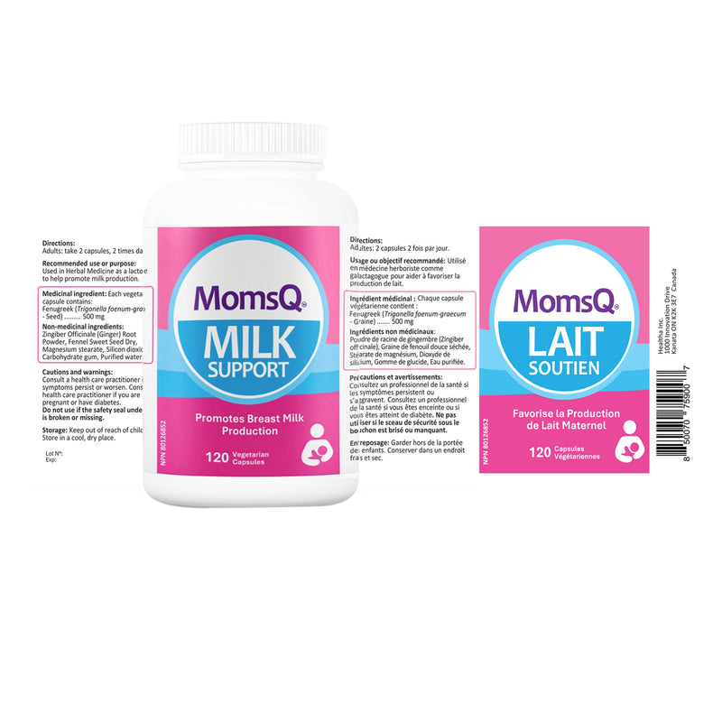 MomsQ Milk Support, 120 Veg Capsules