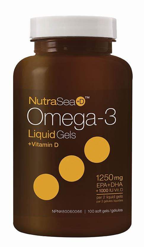 NutraSea Omega-3 + Vitamin D Liquid Gels (100 Softgels)