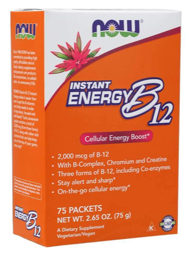 NOW, Instant Energy B12, 2000mcg, 75 Packets