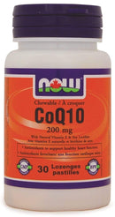 NOW CoQ10 200mg with 레시틴 + 비타민 E 츄어블