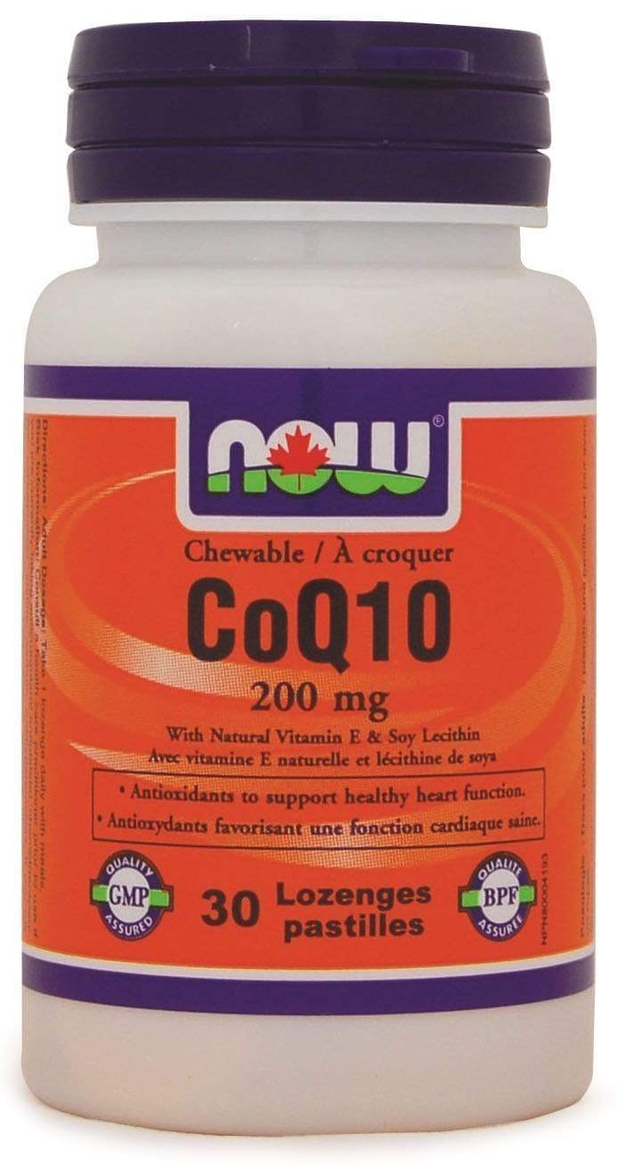 NOW CoQ10 200mg with Lecithin + Vitamin E Chewable