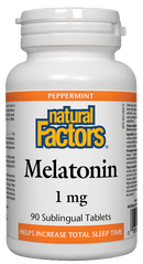 ناتشورال فاكتورز - ميلاتونين 1 ملجم - 90 قرصًا تحت اللسان