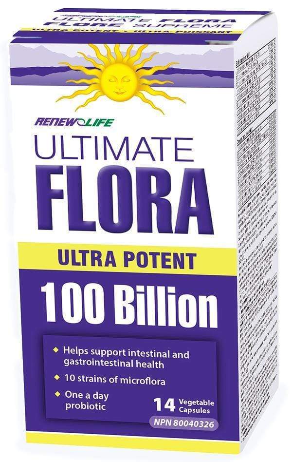 Renew Life Ultimate Flora Ultra Potent 100 Billion 14 Veg-Cap
