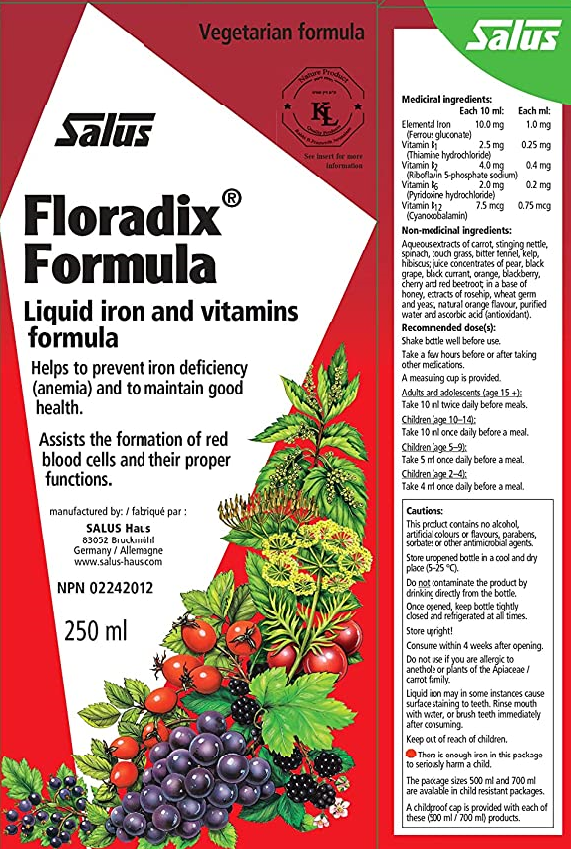 Salus Floradix Iron & Vitamin Liquid Formula