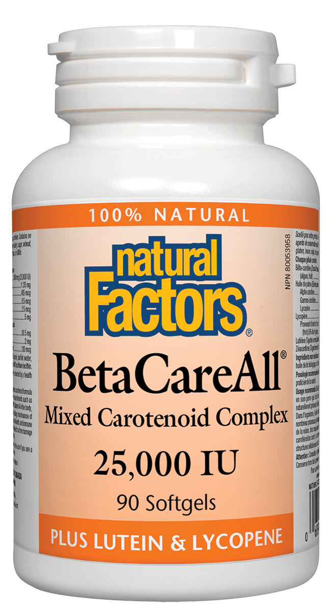 Natural Factors BetaCareAll 25,000 IU 90 소프트젤