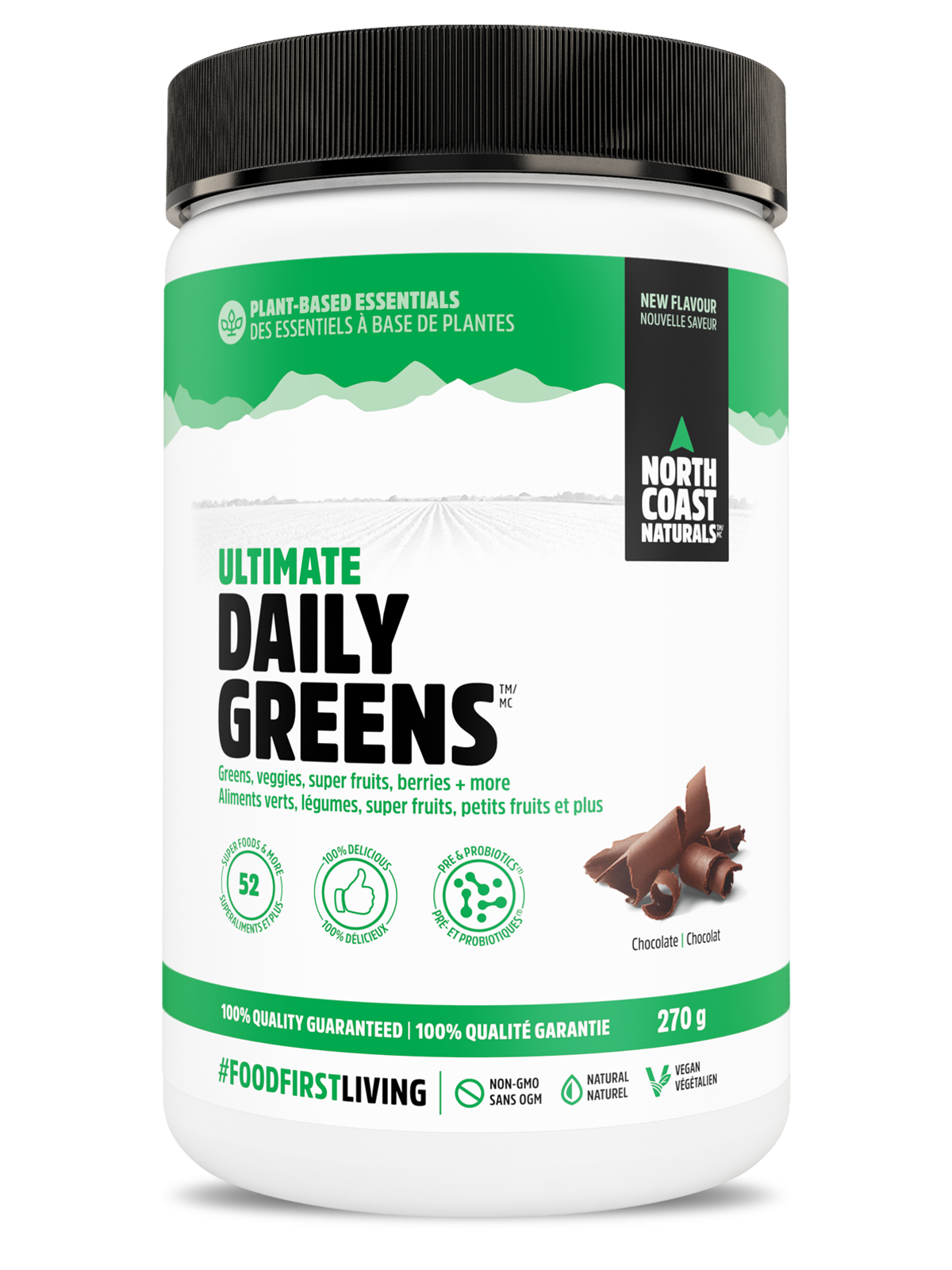 North Coast Naturals, Ultimate Daily Greens, Chocolate, 270 g