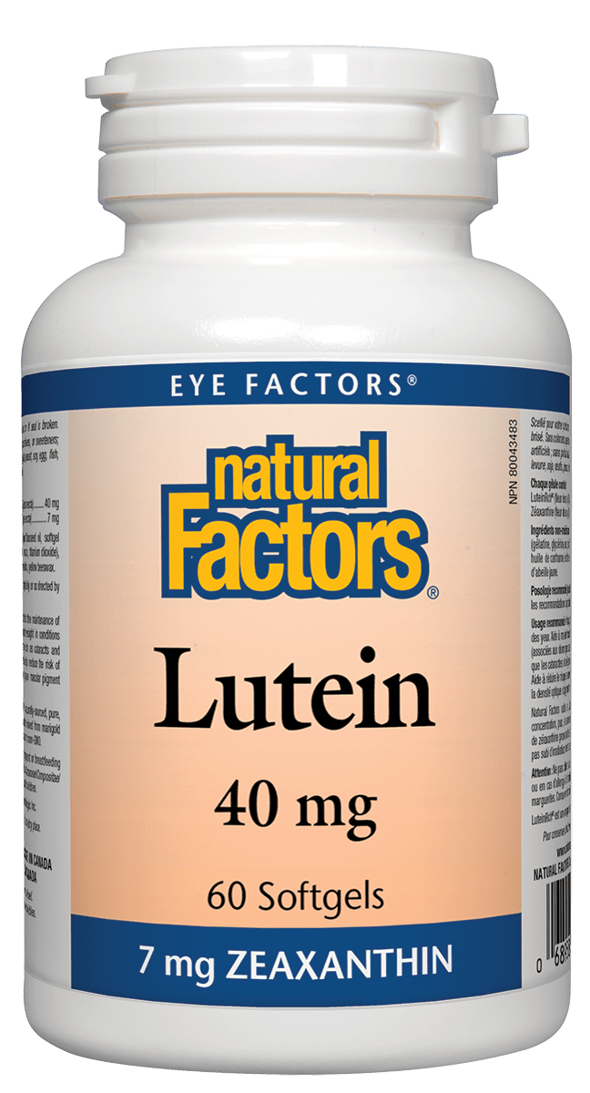 Natural Factors Lutein 40 mg 60 Softgels