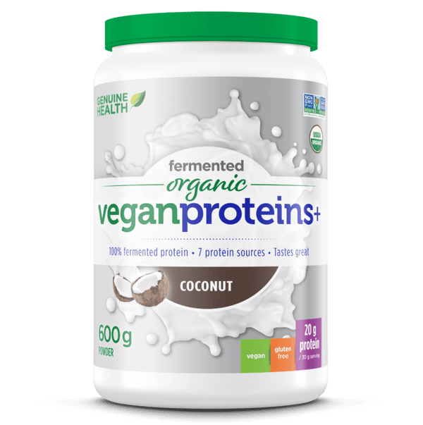 Genuine Health 발효 유기농 비건 단백질+ 코코넛 600g