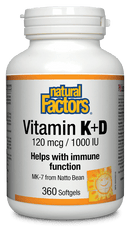 내추럴 팩터스 비타민 K + D 120mcg/1000 IU